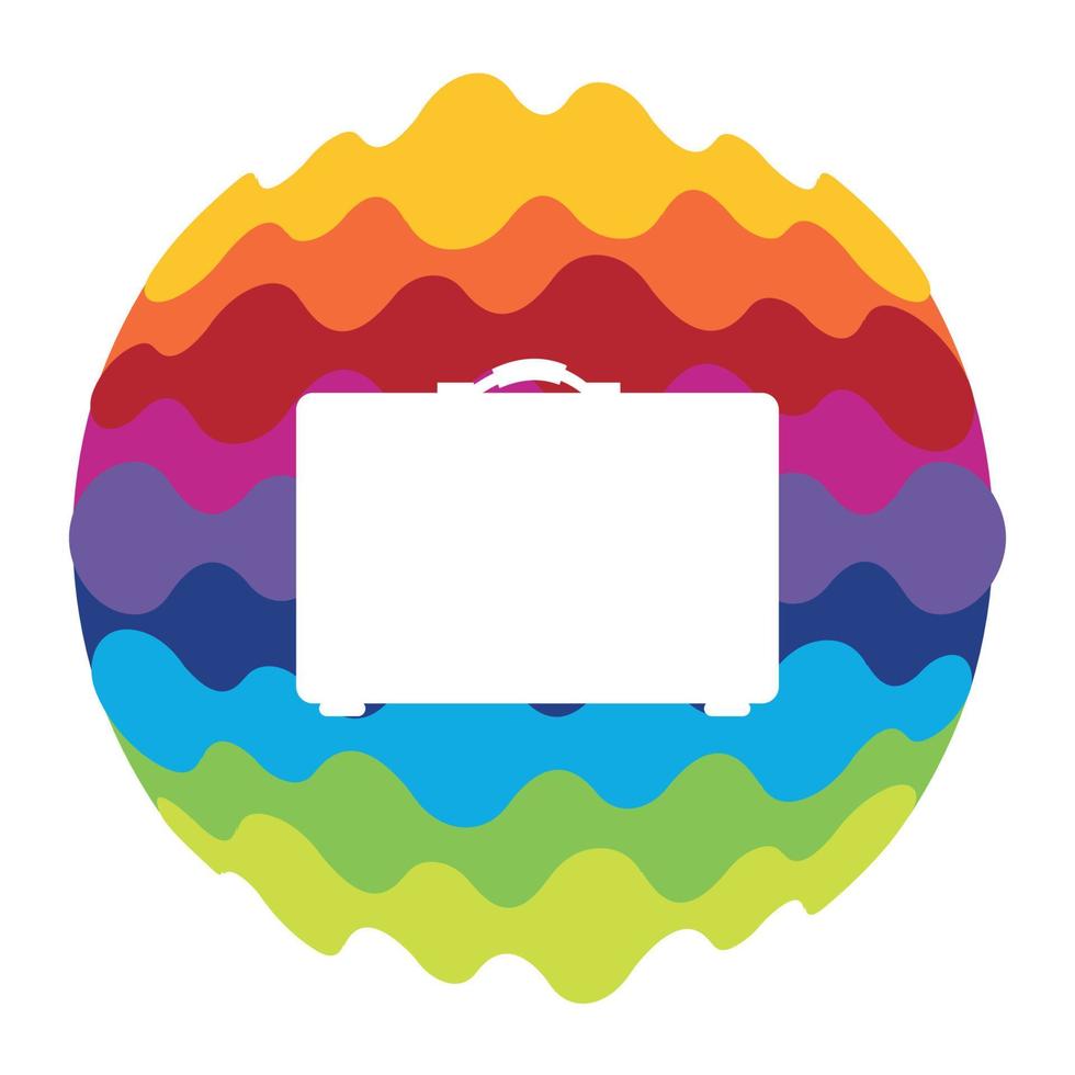 Bag Rainbow Color Icon for Mobile Applications and Web vector