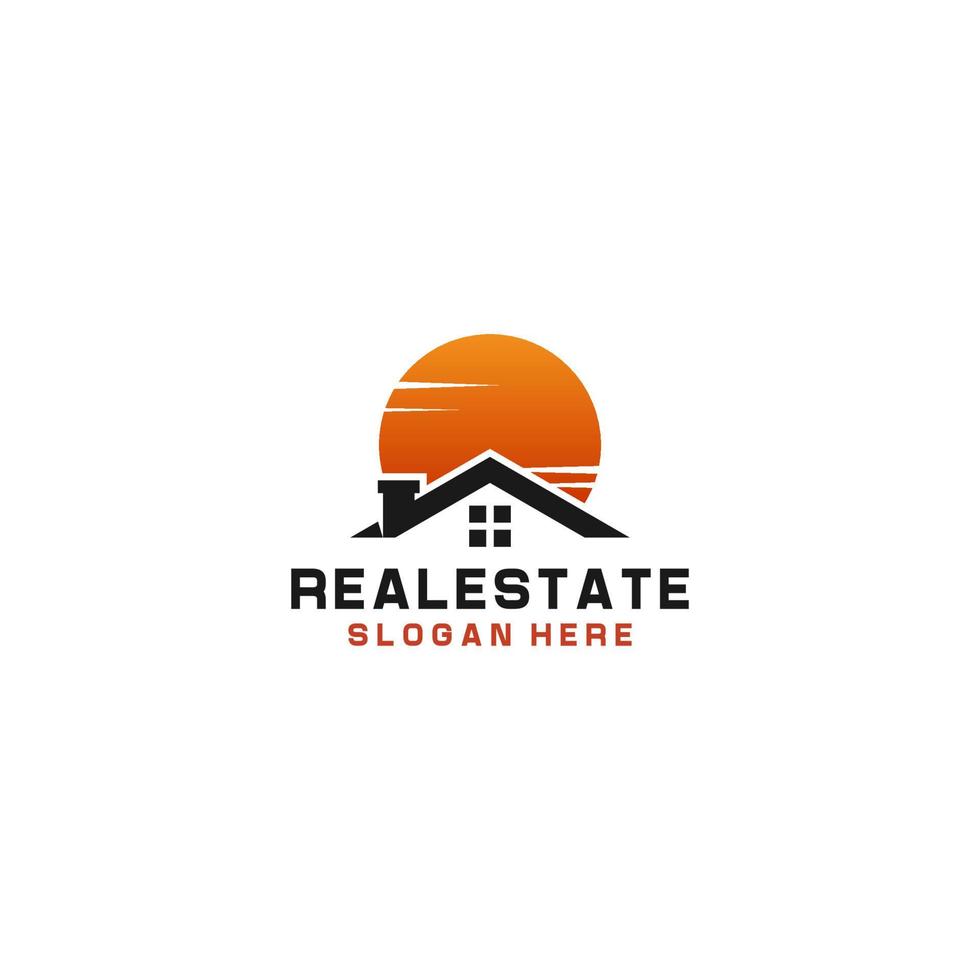 realestate logo template vector, icon in white background vector