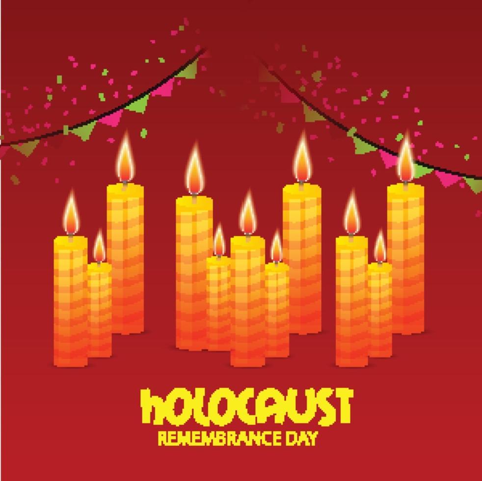 ilustración vectorial del día internacional del recuerdo del holocausto vector