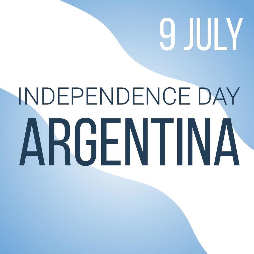 El día de la independencia argentina es el 9 de julio. Ilustración vectorial de la bandera argentina y el palacio de buenos aires. festivos nacionales. diseño de banners, logos, postales, festival de la ciudad, novedades. vector