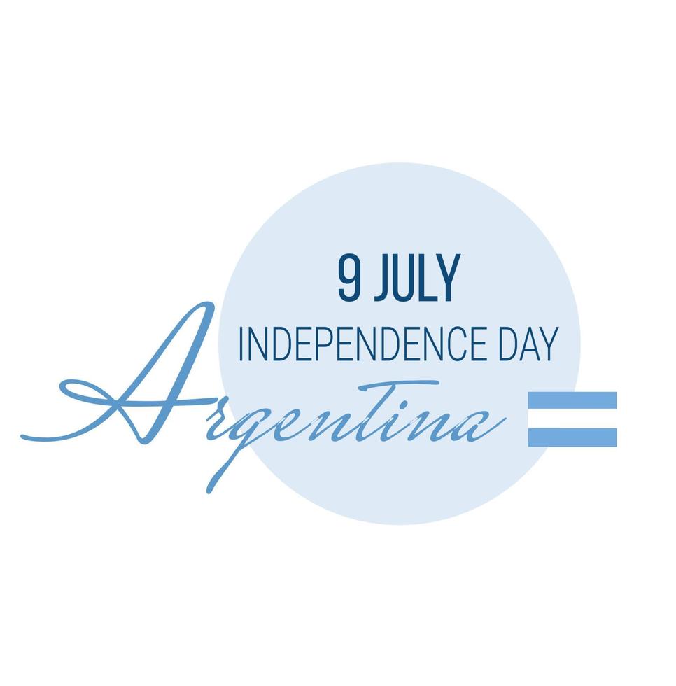 un cartel para el día de la independencia en argentina el 9 de julio. Leyenda para pancartas, noticias y artículos en Internet. bandera de argentina. fiesta Nacional. vector
