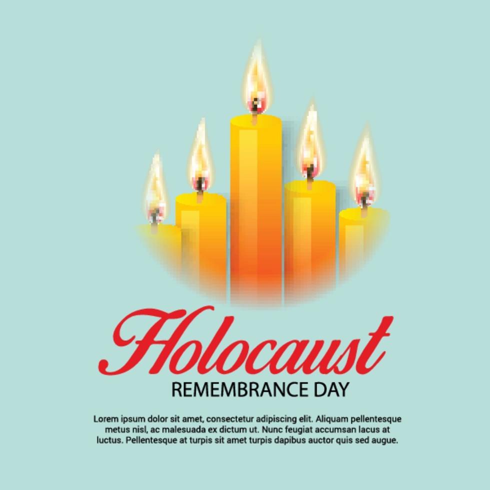 ilustración vectorial del día internacional del recuerdo del holocausto vector