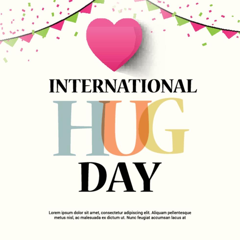 Vector illustration of a background for International Hug Day.