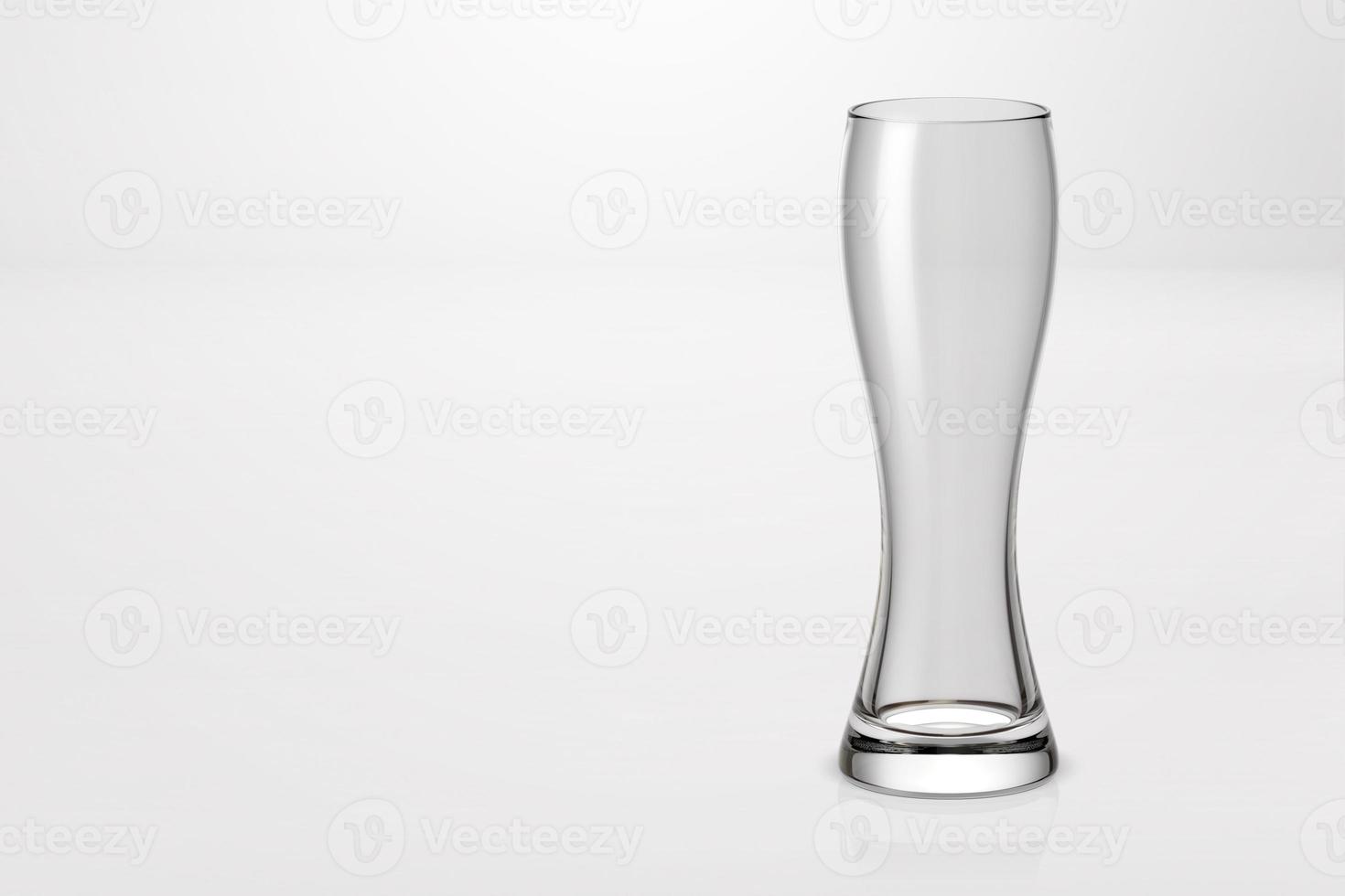 Representación 3D de un vaso de cerveza ligera aislado sobre fondo blanco. adecuado para su proyecto de diseño. foto