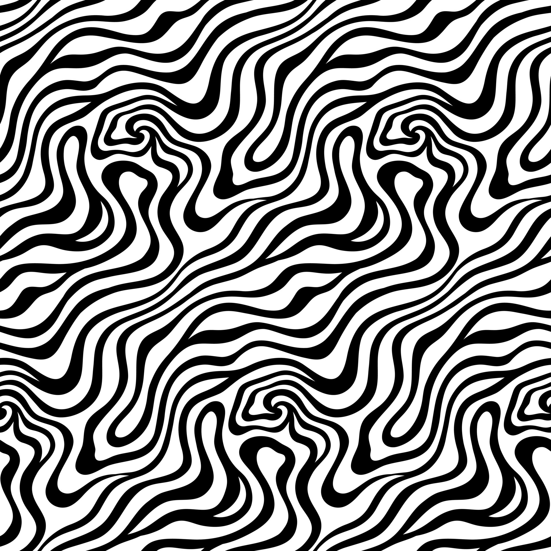 Abstract Zebra Wave Black Vector Seamless Pattern Design 4551817 Vector ...