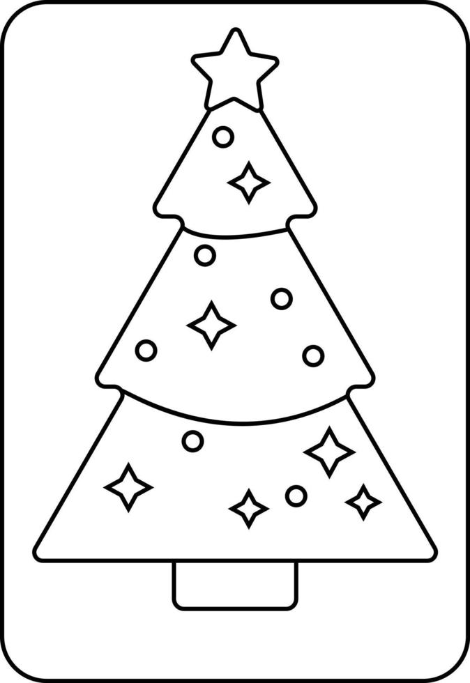 Coloring Pages Christmas Tree vector