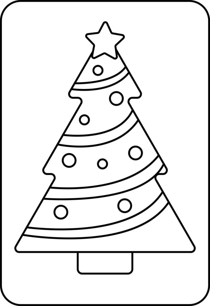 Coloring Pages Christmas Tree vector