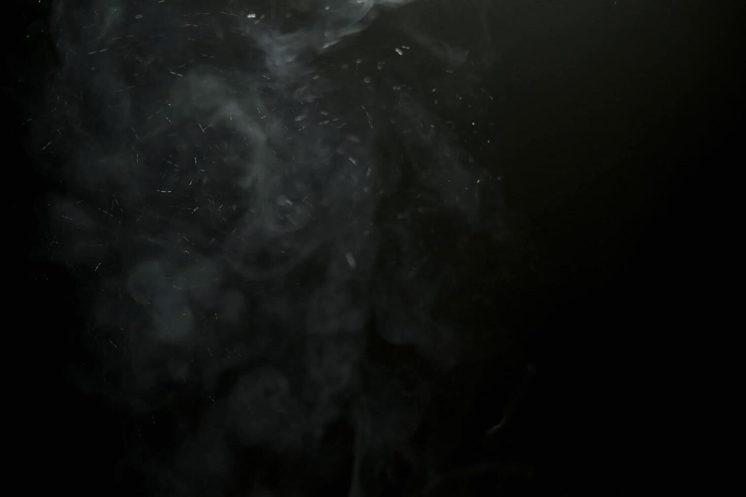 abstract gray realistic smoke fog overlay refraction texture natural on black. photo