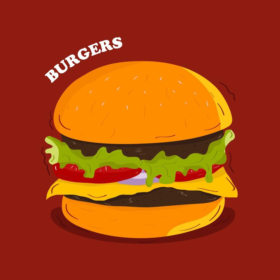 illustration Hamburger  Burger vector