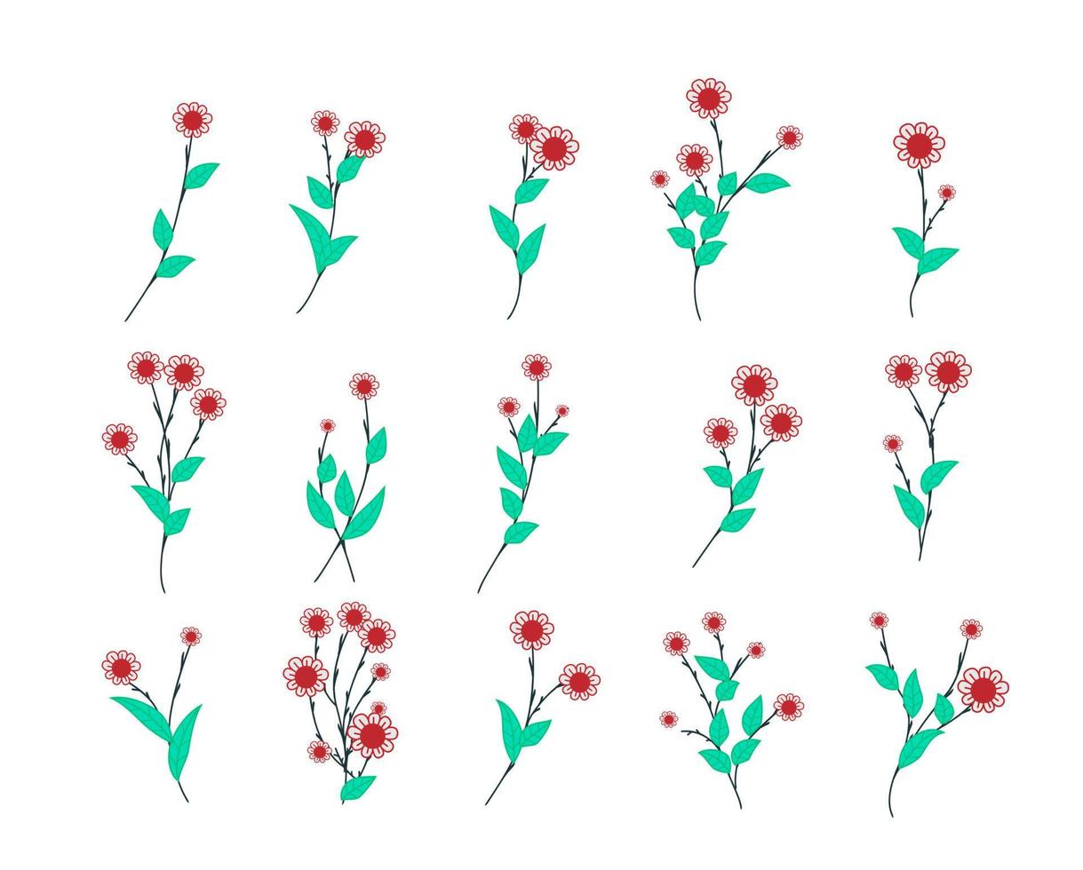 flower and leaf icon vector illustration for pattern
