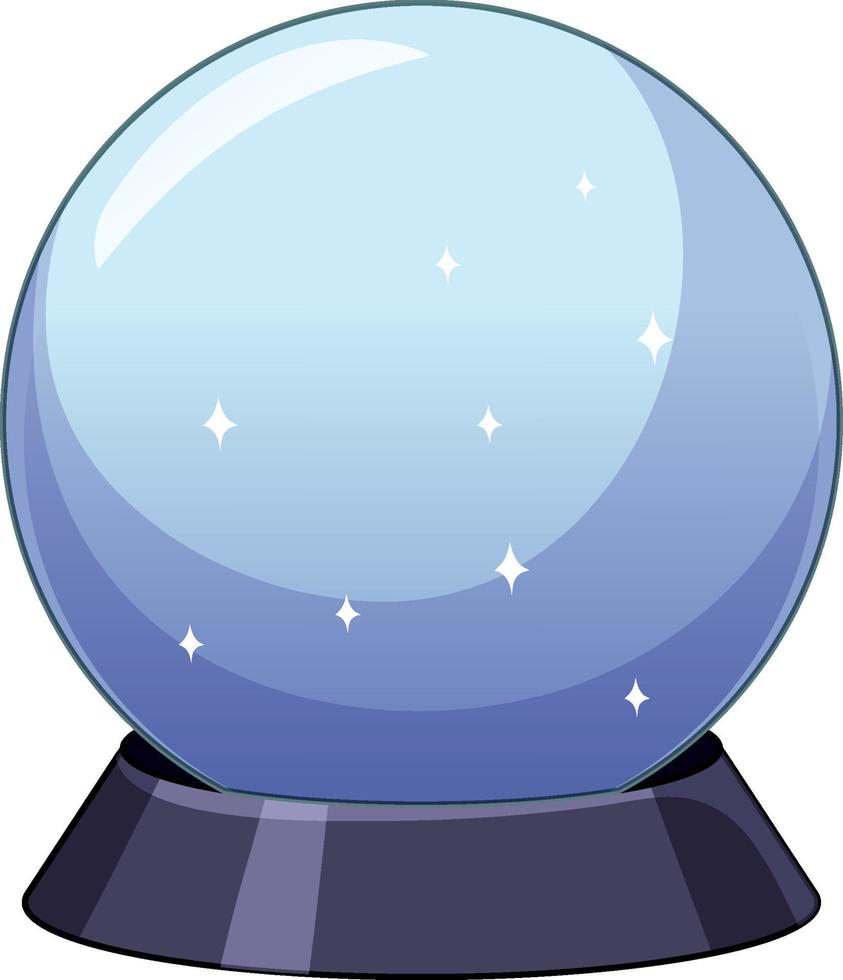 Magic crystal ball on white background vector