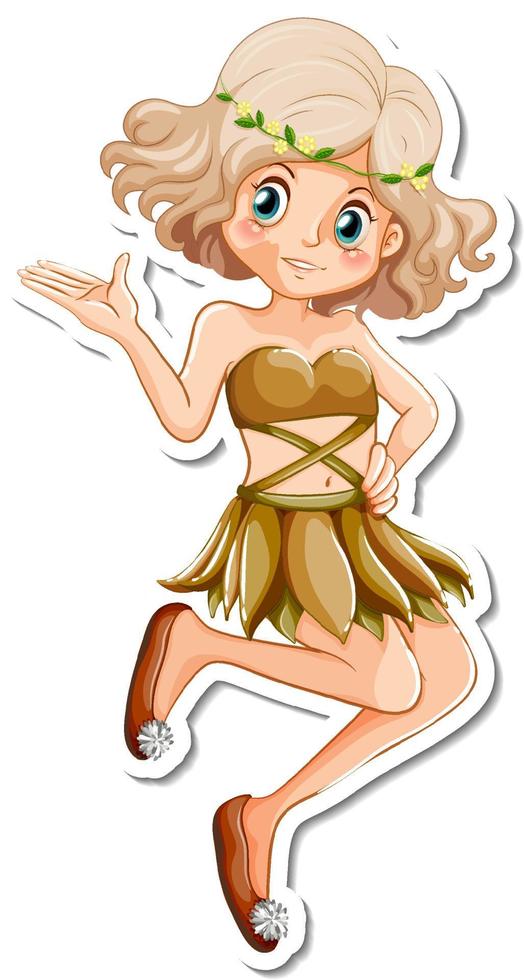 Little angel cartoon character sticker vector