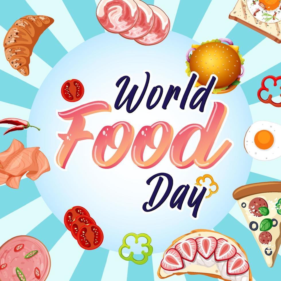 diseño de banner del día mundial de la alimentación vector