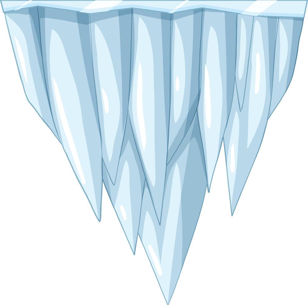 Icicle in cartoon style isolated vector