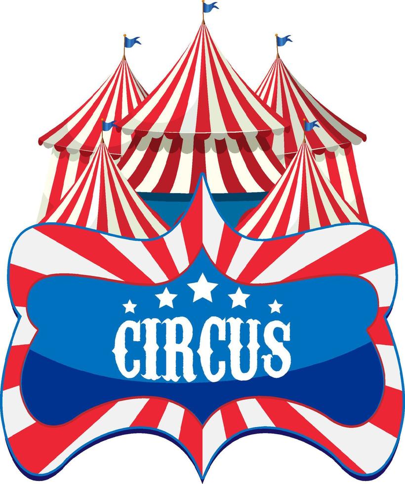 Circus banner with circus dome vector