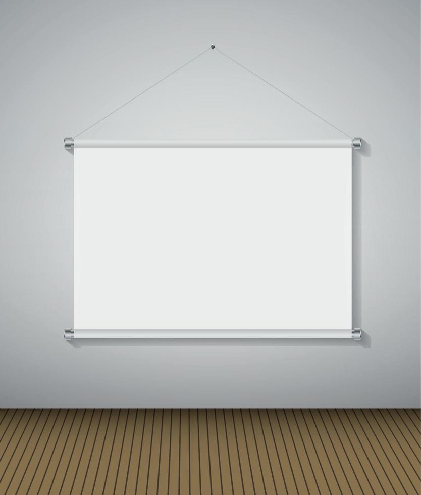 Abstract Gallery Background with Lighting Lamp and Frame. Empty Space for Your Text or Object vector