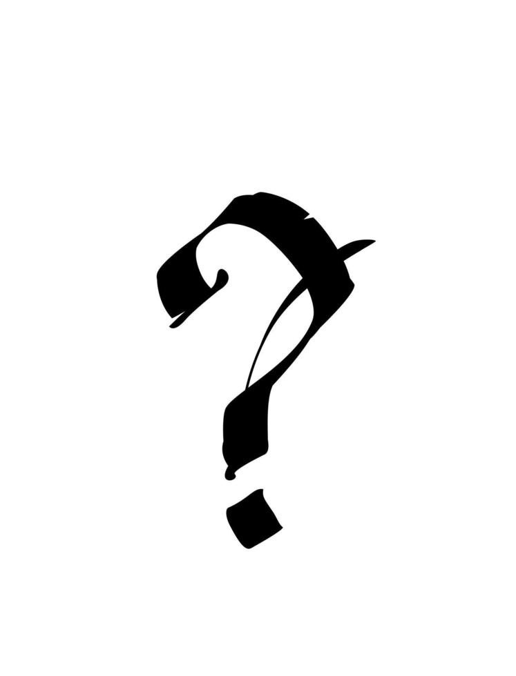 Question mark in the gothic style. Vector. Alphabet. Punctuation mark. Calligraphy and lettering. Elegant font for tattoos. vector