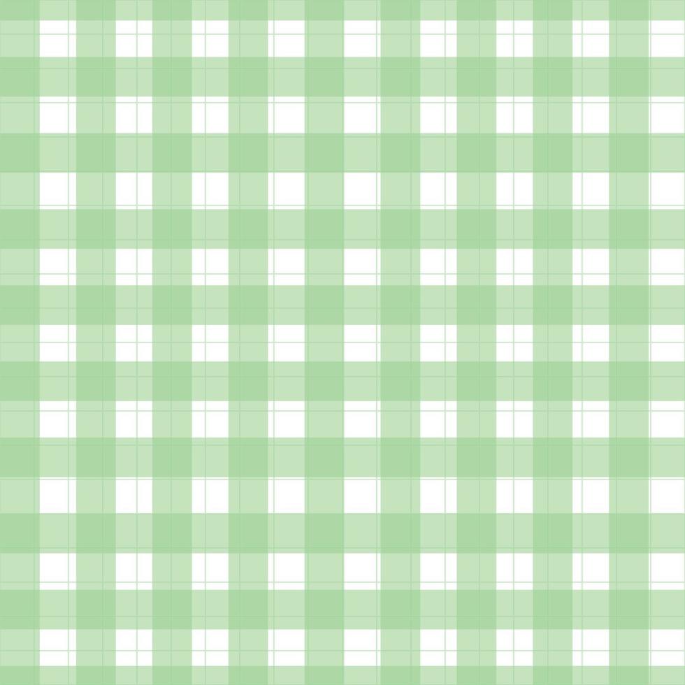 Tartan seamless pattern Plaid vector with pastel green and white color For print, wallpaper, textile, for background checkered tablecloth.