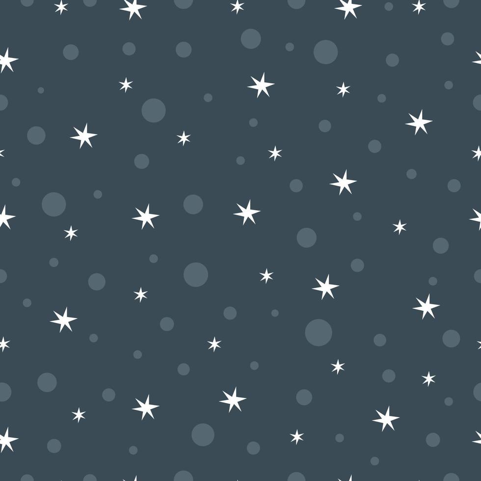 Patrón transparente de fondo abstracto de lunares con círculos grises y diseño de estrellas para publicaciones, carteles, telas, textiles. ilustración vectorial vector