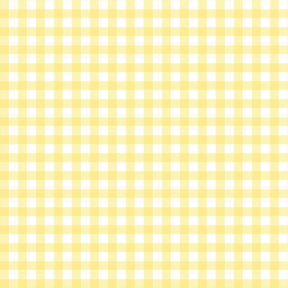 Seamless tartan pattern Vector repeating plaid pattern with yellow and white Designs used for publications, gift wrap, textiles, fabrics, checkered backgrounds for tablecloths