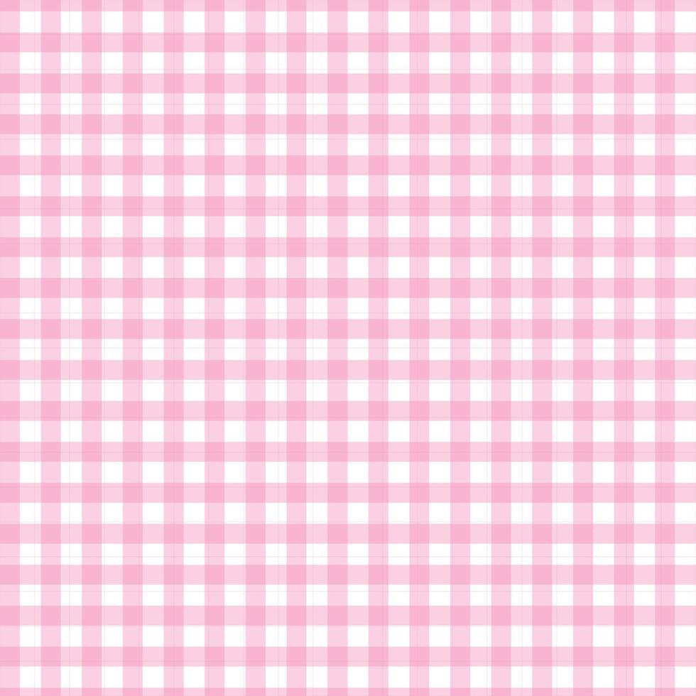 Tartan seamless pattern Plaid vector with pastel pink and white For print, wallpaper, textile, for background checkered tablecloth.