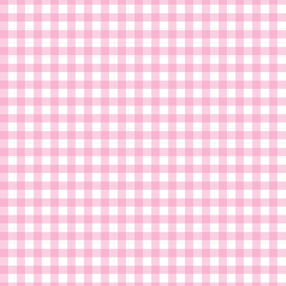 Tartan seamless pattern Plaid vector with pastel pink and white For print, wallpaper, textile, for background checkered tablecloth.