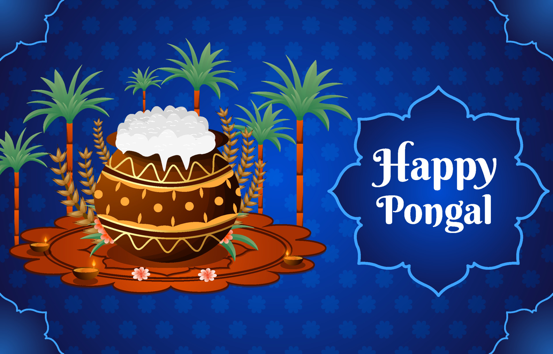 Happy Pongal Background 4552848 Vector Art at Vecteezy