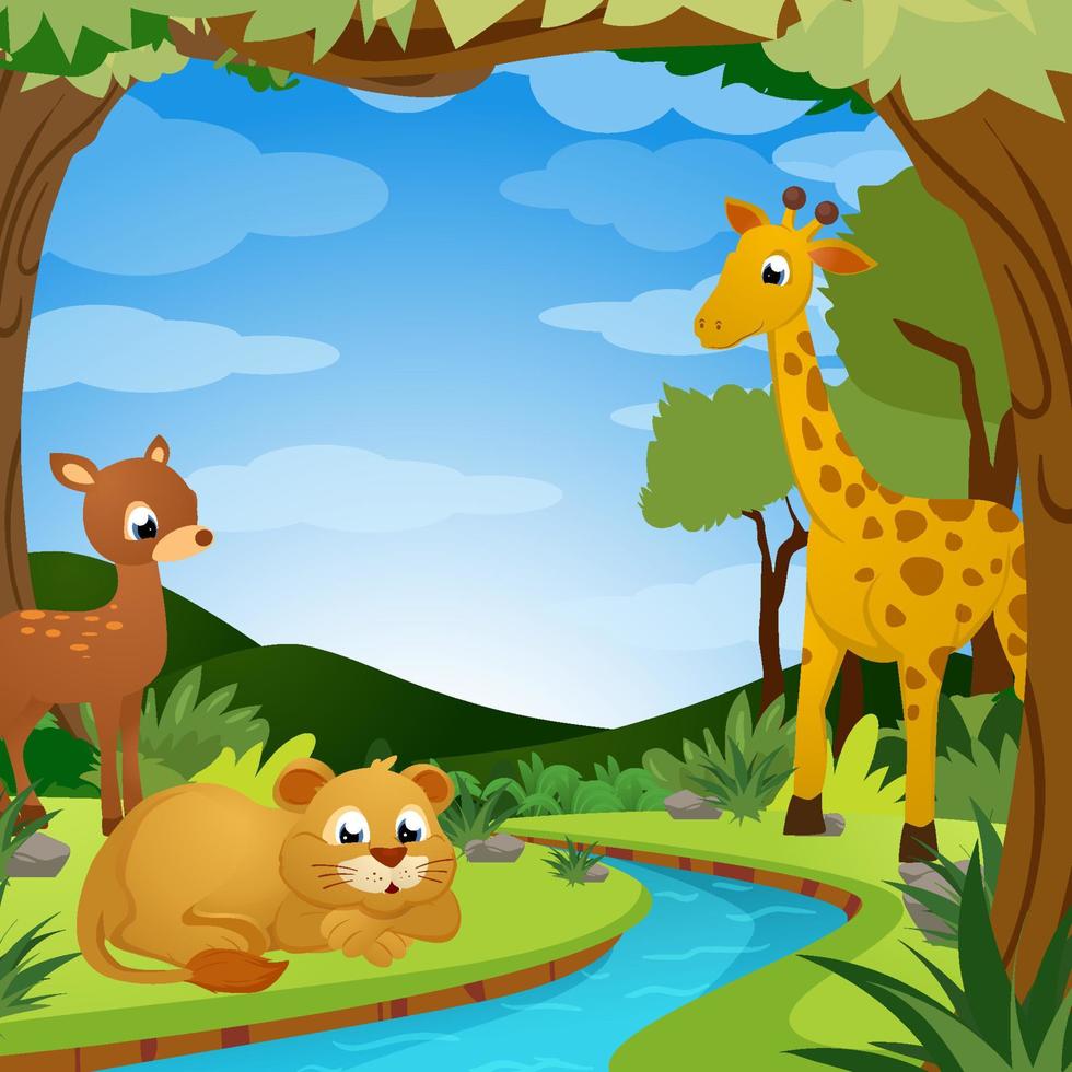 Wildlife Animals Concept vector