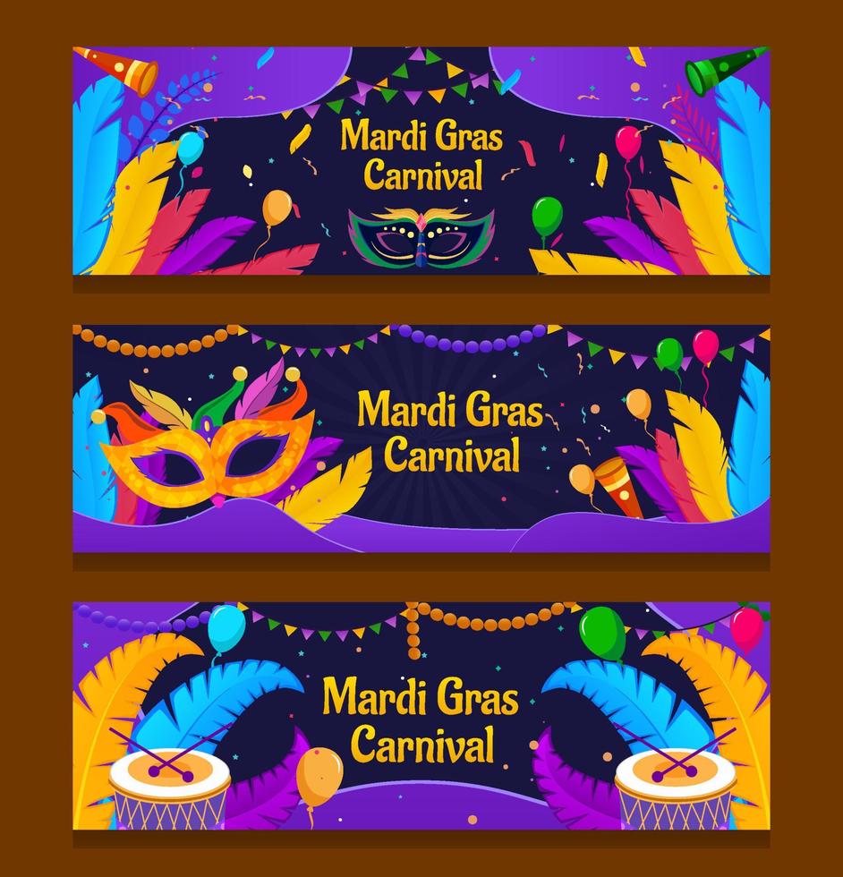 Mardi Gras Carnival Banner vector