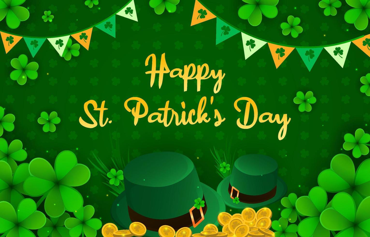 St Patrick's Day Hat Background vector