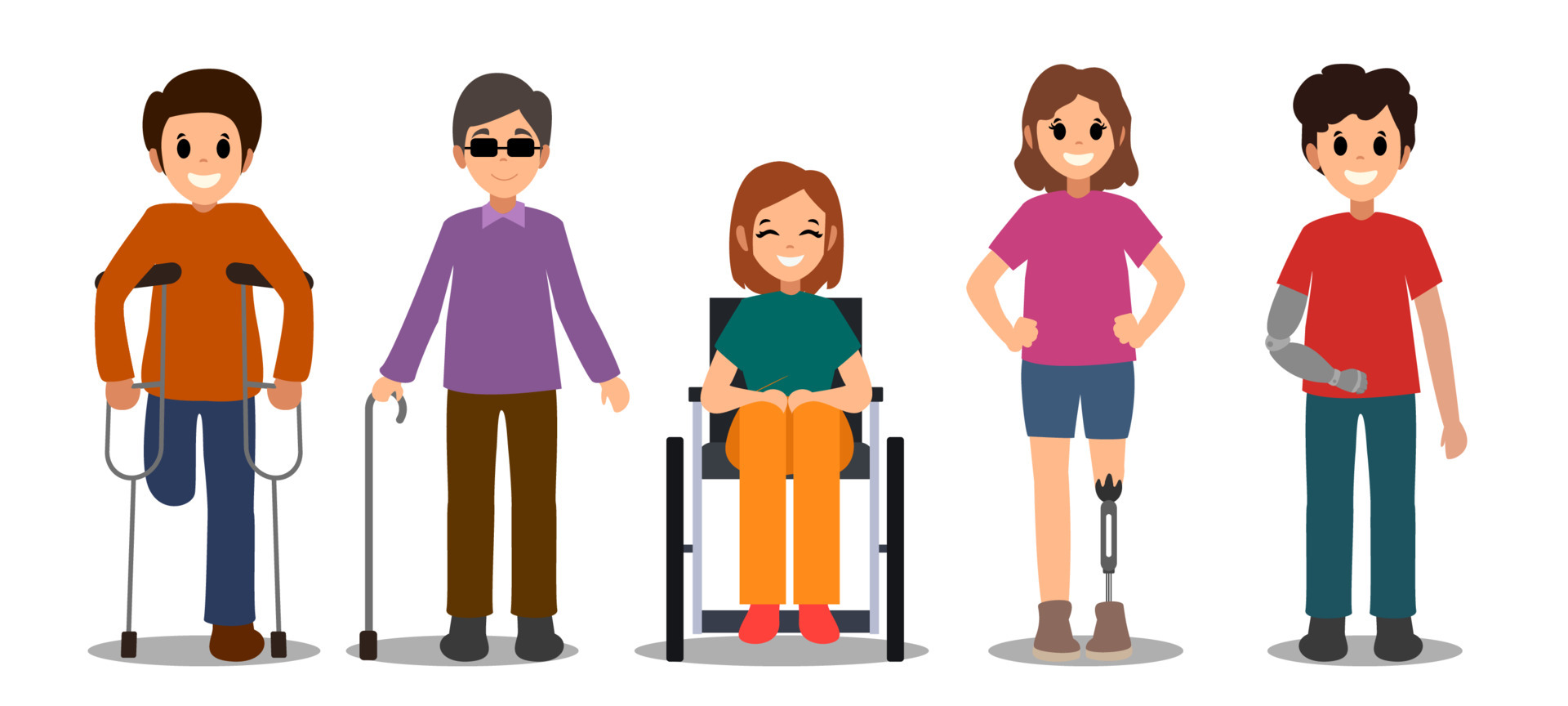 People with Disabilities Character Concept 4552864 Vector Art at Vecteezy