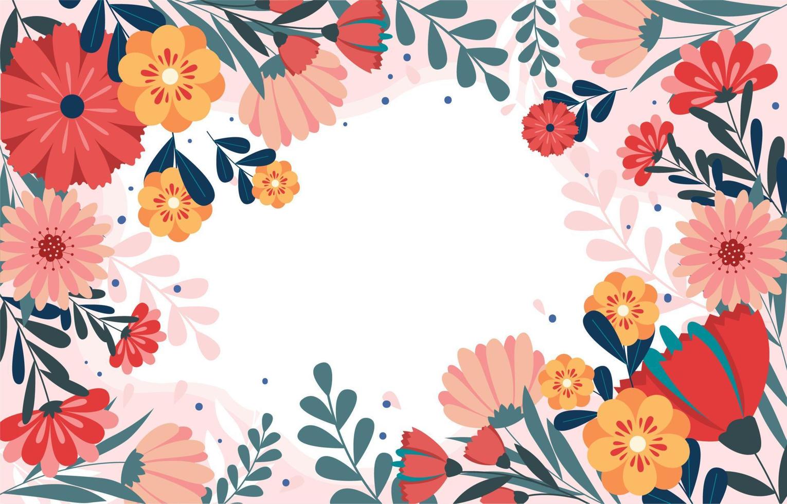 fondo floral de primavera vector