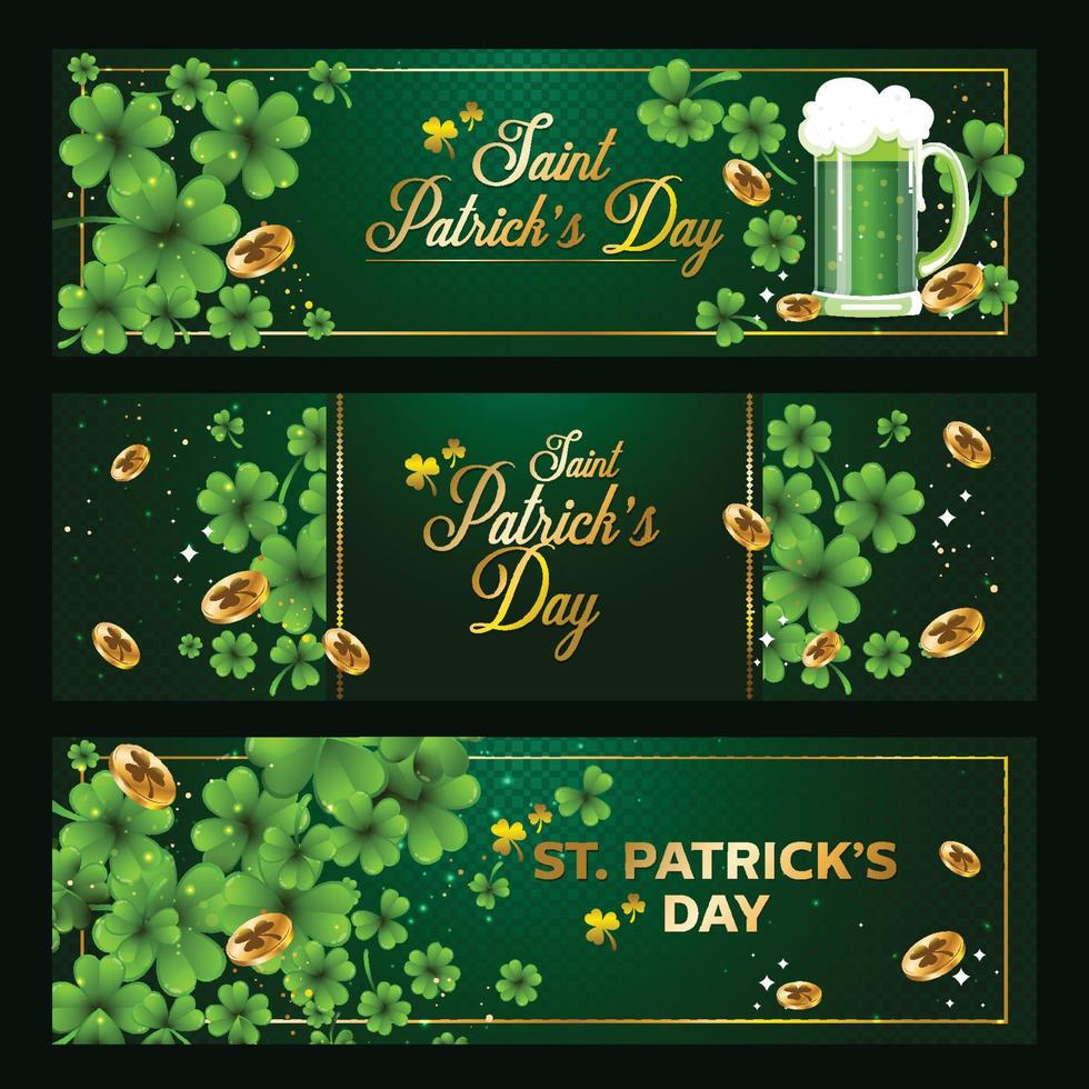 St. Patrick Banner Template vector