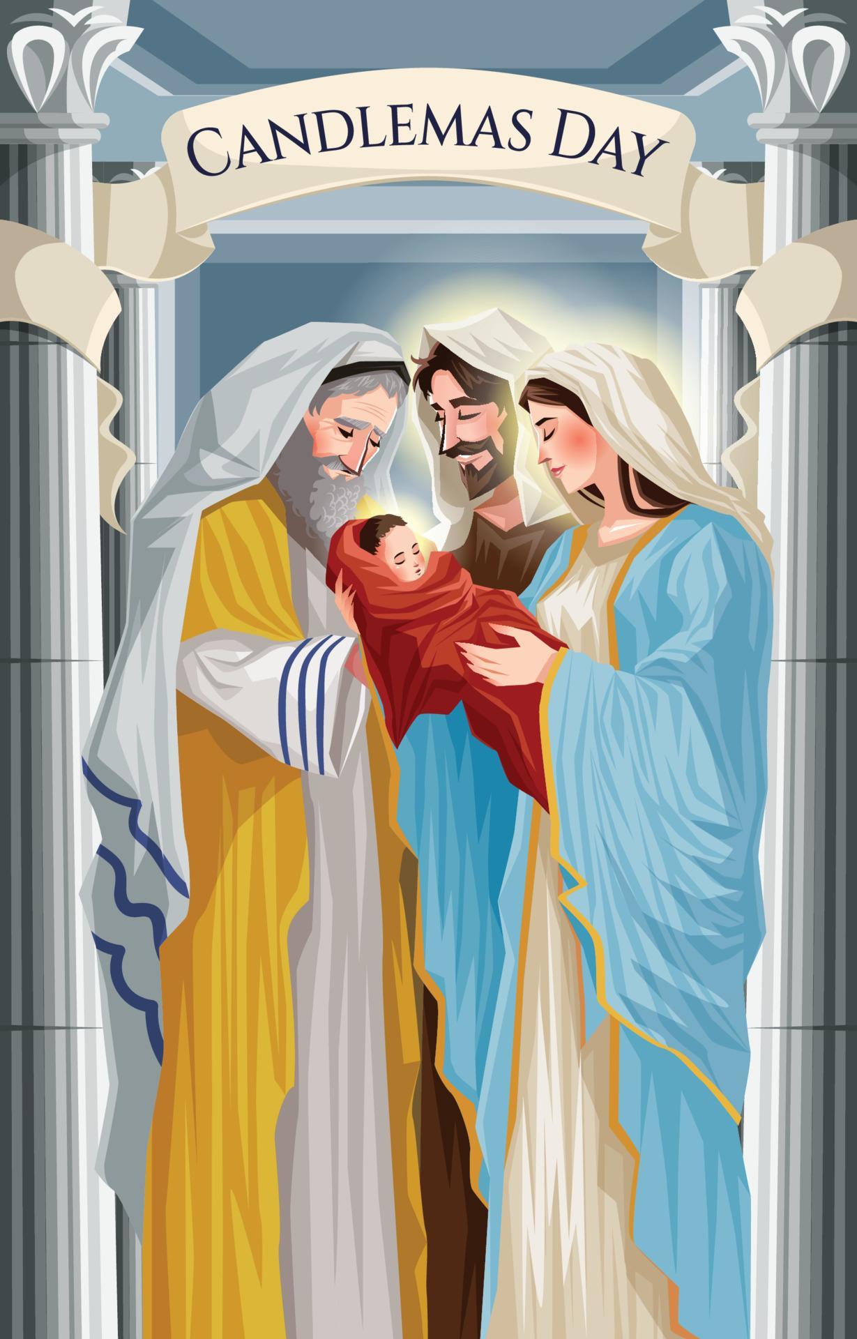 Candlemas Day with Virgin Mary Holding Jesus at The Temple 4552919
