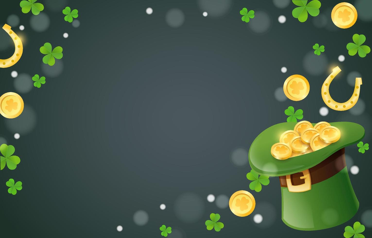 St Patricks Day Background With Leprechaun Hat vector