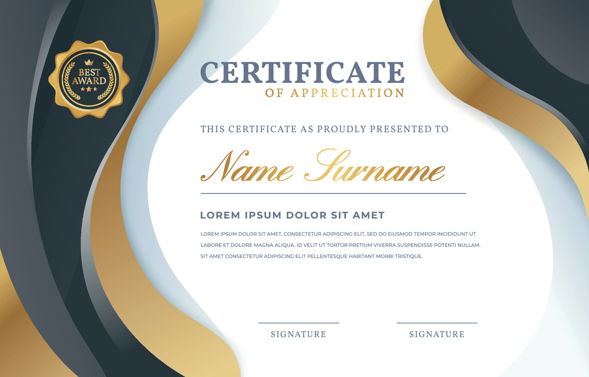 Certificate of Appreciation Template Background 4552954 Vector Art at