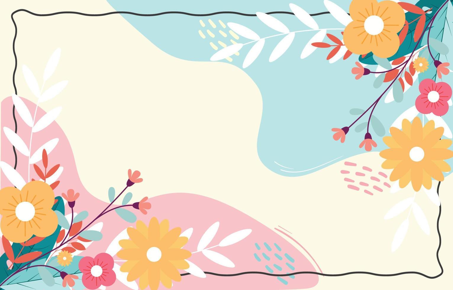 hermoso fondo floral de primavera vector