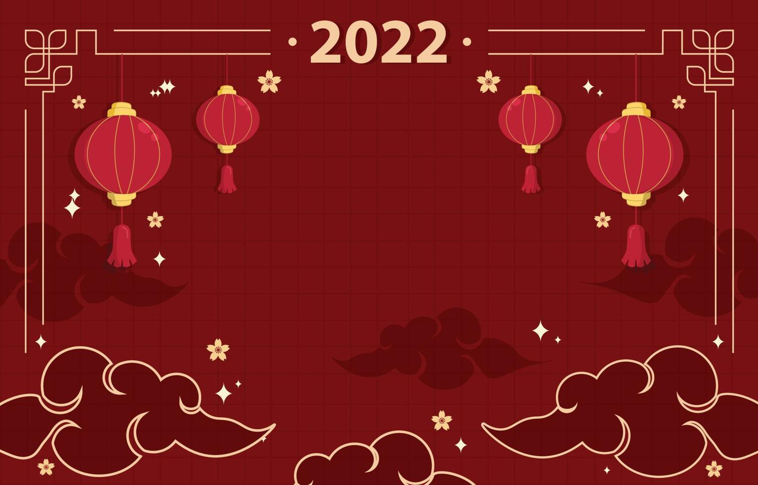 Chinese New Year 2022 Background vector