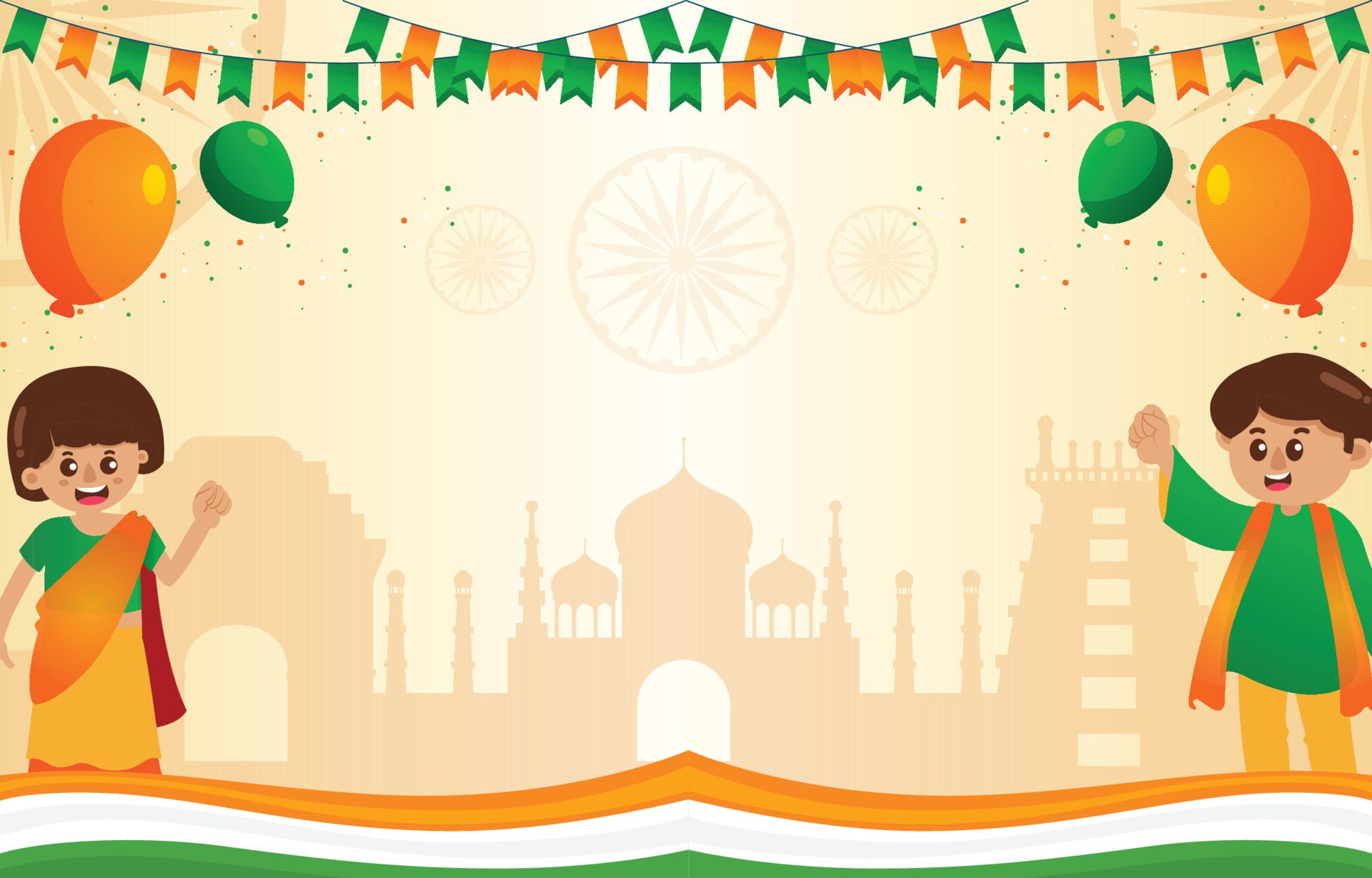 Happy People Celebrating Republic Day Background 4552979 Vector Art at  Vecteezy