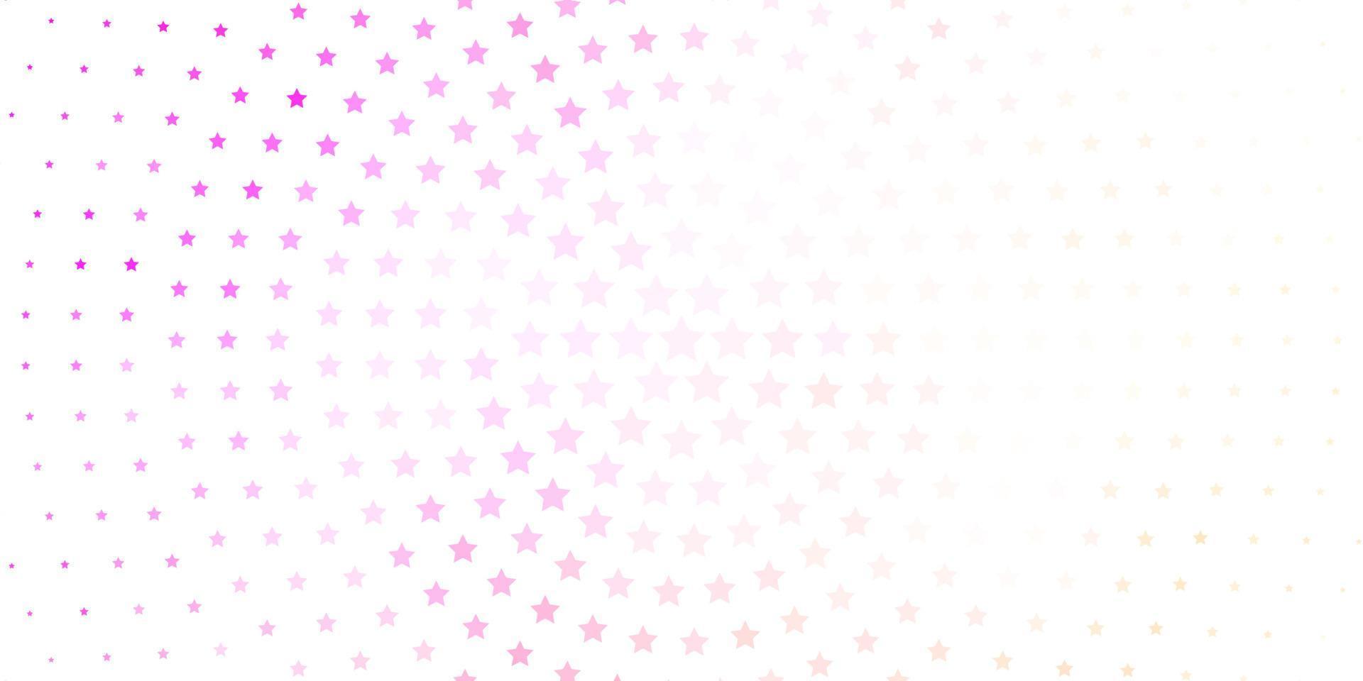 textura de vector de color rosa claro con hermosas estrellas.