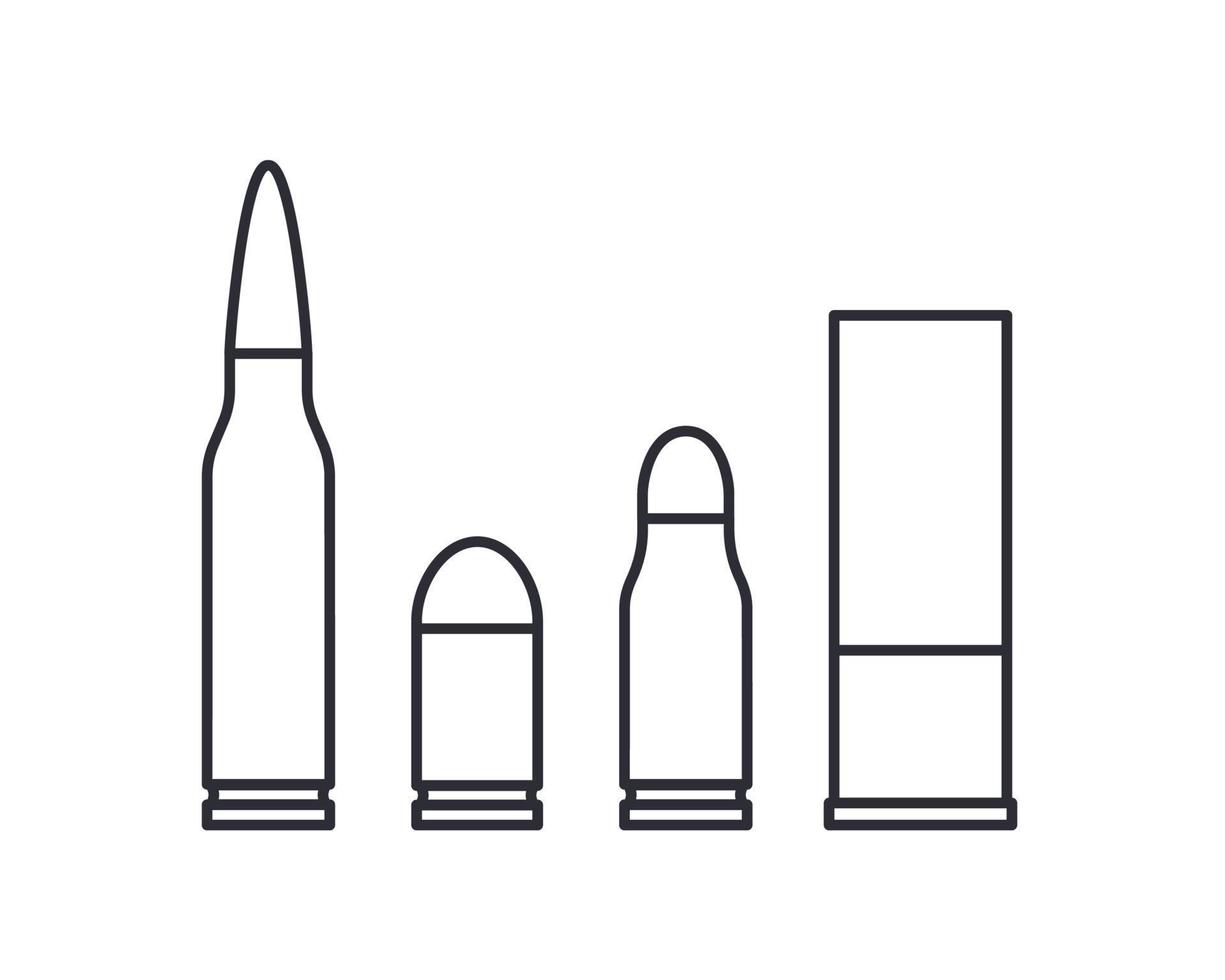 bullets on white vector illustration