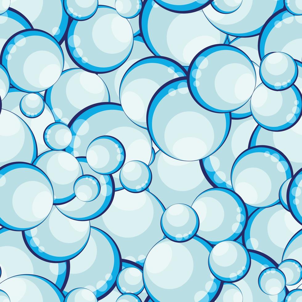 Soap Bubbles Abstract Seamless Pattern Background Vector Illustration