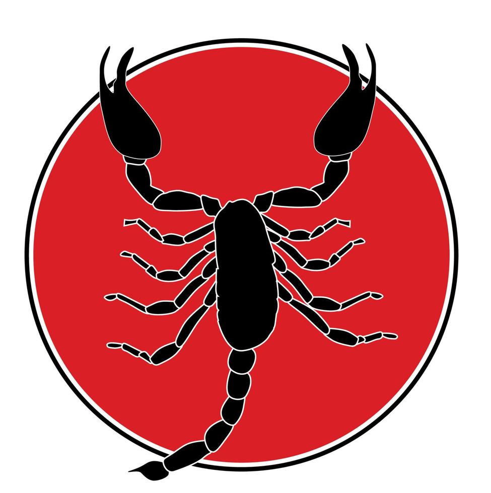 Scorpion Silhouette Icon Vector Illustration