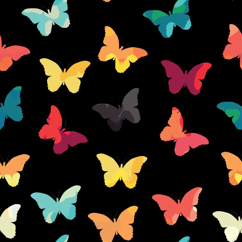 Butterfly Seamless Simple Pattern Background Vector Illustration