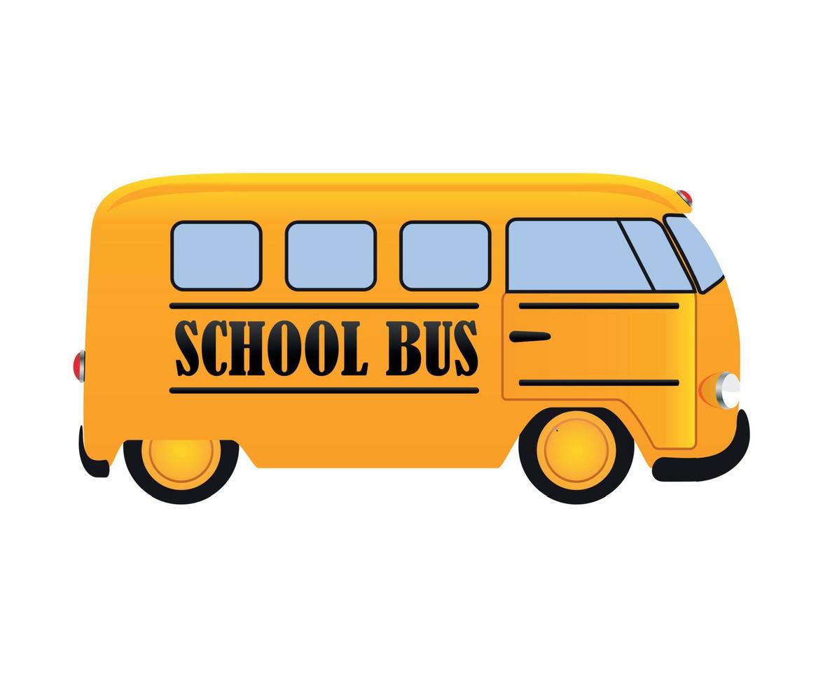 School Bus Icon Isolated on White Background vector