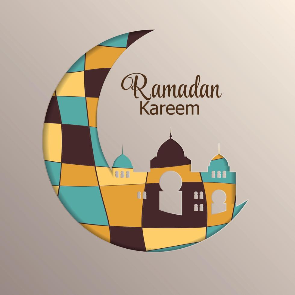 fondo para el festival de la comunidad musulmana ramadan rareem. Eid Mubarak. ilustración vectorial vector