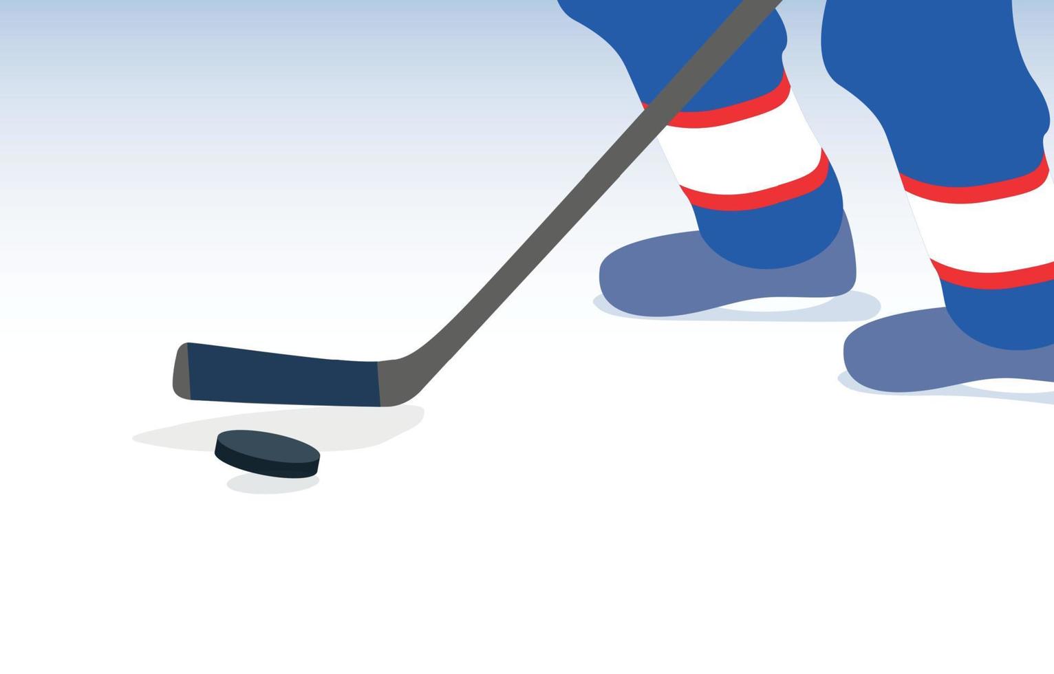 Ice Hockey Player with Stick and Puck. Vector Illustration. 4553563 Vector Art at Vecteezy