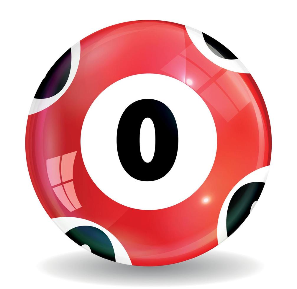Victory Ball for the game of lottery. Jack pot. Vector Illustration.