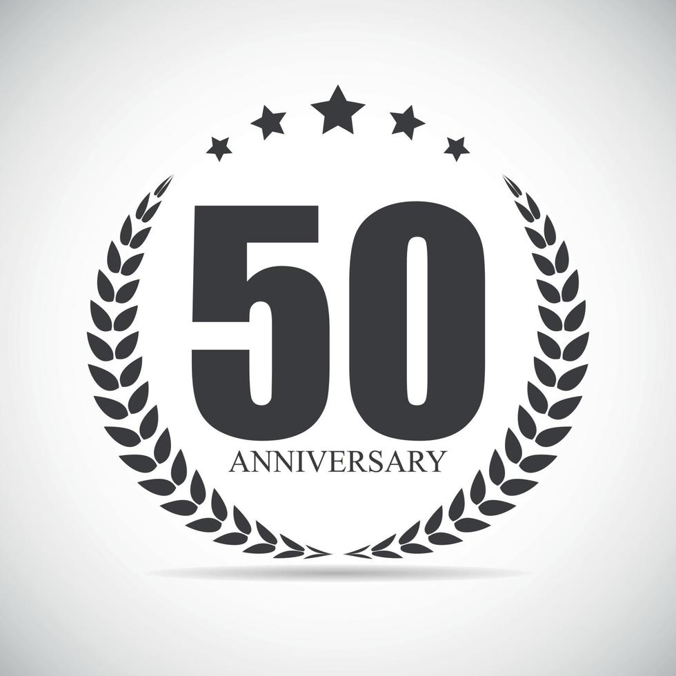 plantilla logo 50 años aniversario vector illustration