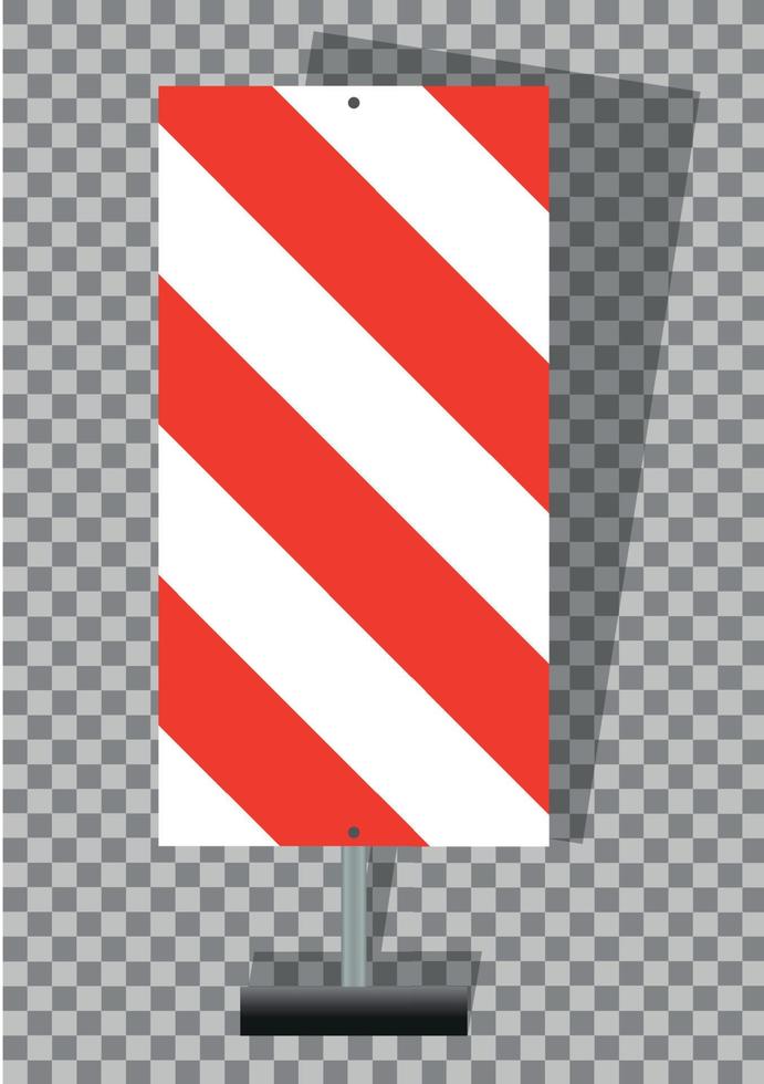 Road signs. Orange Badge guardrails on transparent background. Vector Illustration.